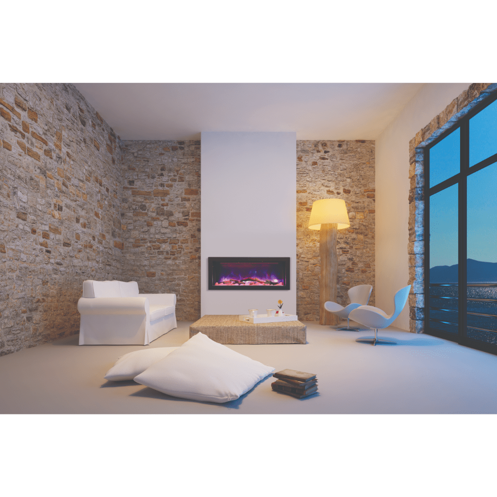 Amantii 60" Panorama Deep Indoor or Outdoor Electric Fireplace