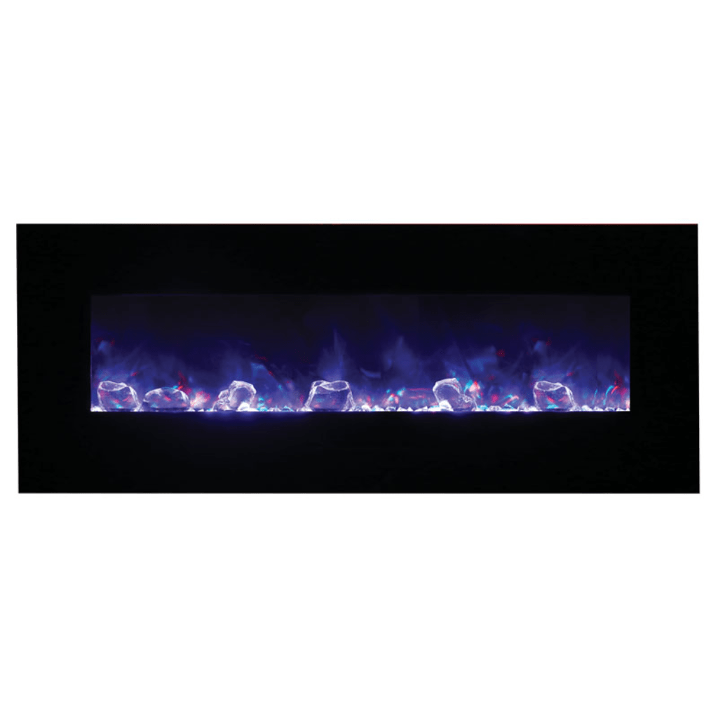 Amantii 60" Wall Mount/Flush Mount Electric Fireplace with Glass Surround