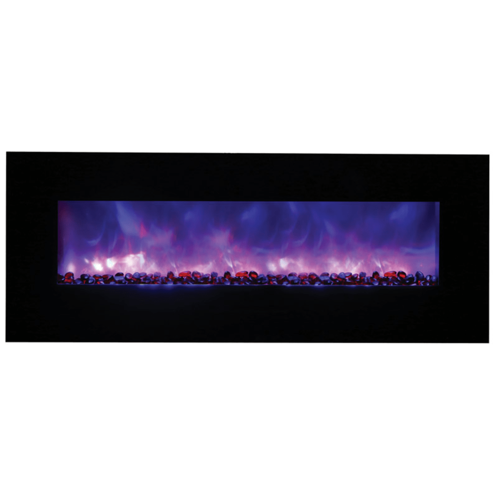 Amantii 60" Wall Mount/Flush Mount Electric Fireplace with Glass Surround