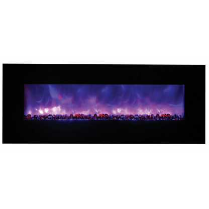Amantii 60" Wall Mount/Flush Mount Electric Fireplace with Glass Surround