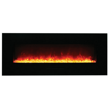 Amantii 60" Wall Mount/Flush Mount Electric Fireplace with Glass Surround