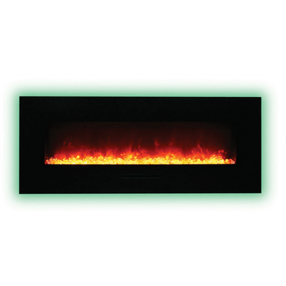 Amantii 60" Wall Mount/Flush Mount Electric Fireplace with Glass Surround