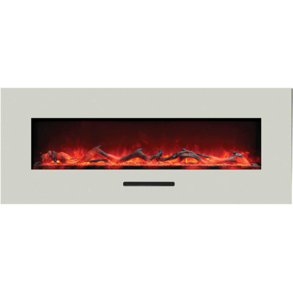 Amantii 60" Wall Mount/Flush Mount Electric Fireplace with Glass Surround