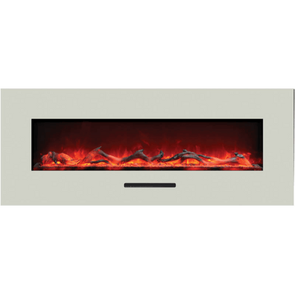 Amantii 60" Wall Mount/Flush Mount Electric Fireplace with Glass Surround