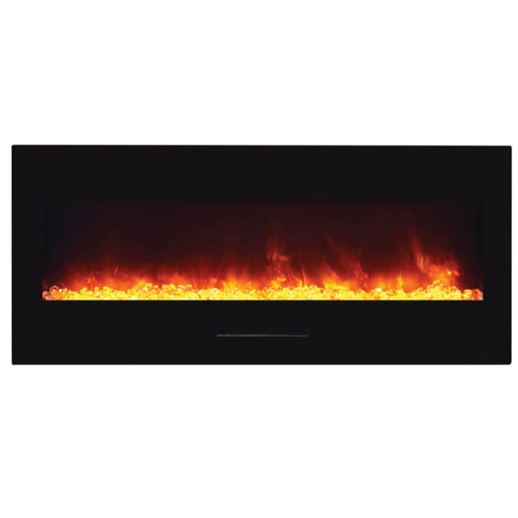 Amantii 60" Wall Mount/Flush Mount Electric Fireplace with Glass Surround