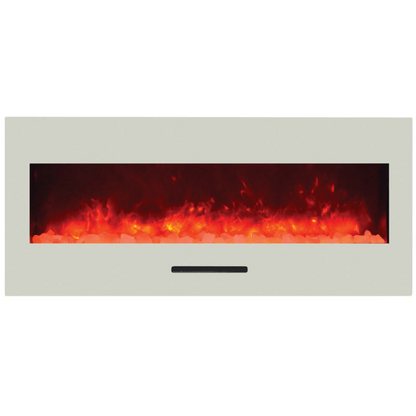 Amantii 60" Wall Mount/Flush Mount Electric Fireplace with Glass Surround