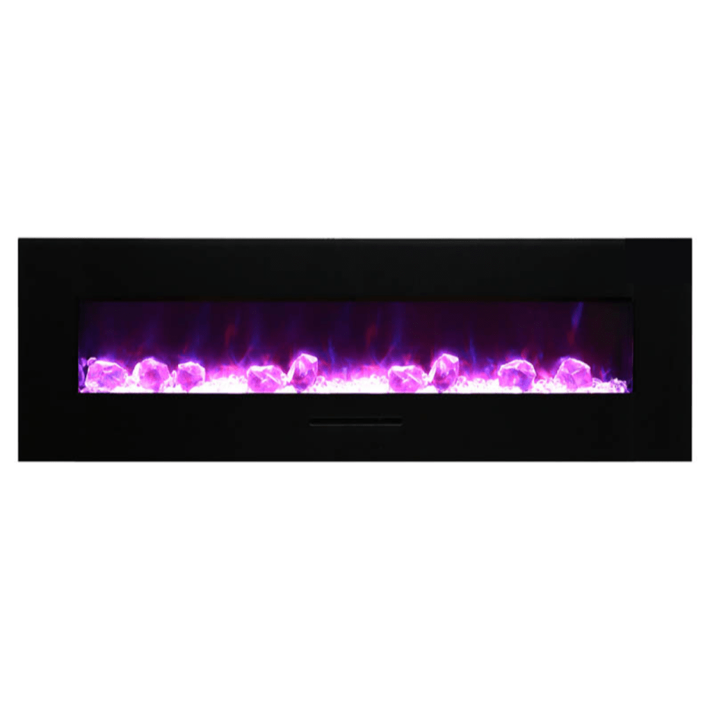 Amantii 60" Wall Mount/Flush Mount Electric Fireplace with Glass Surround