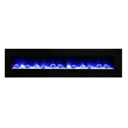 Amantii 60" Wall Mount/Flush Mount Electric Fireplace with Glass Surround