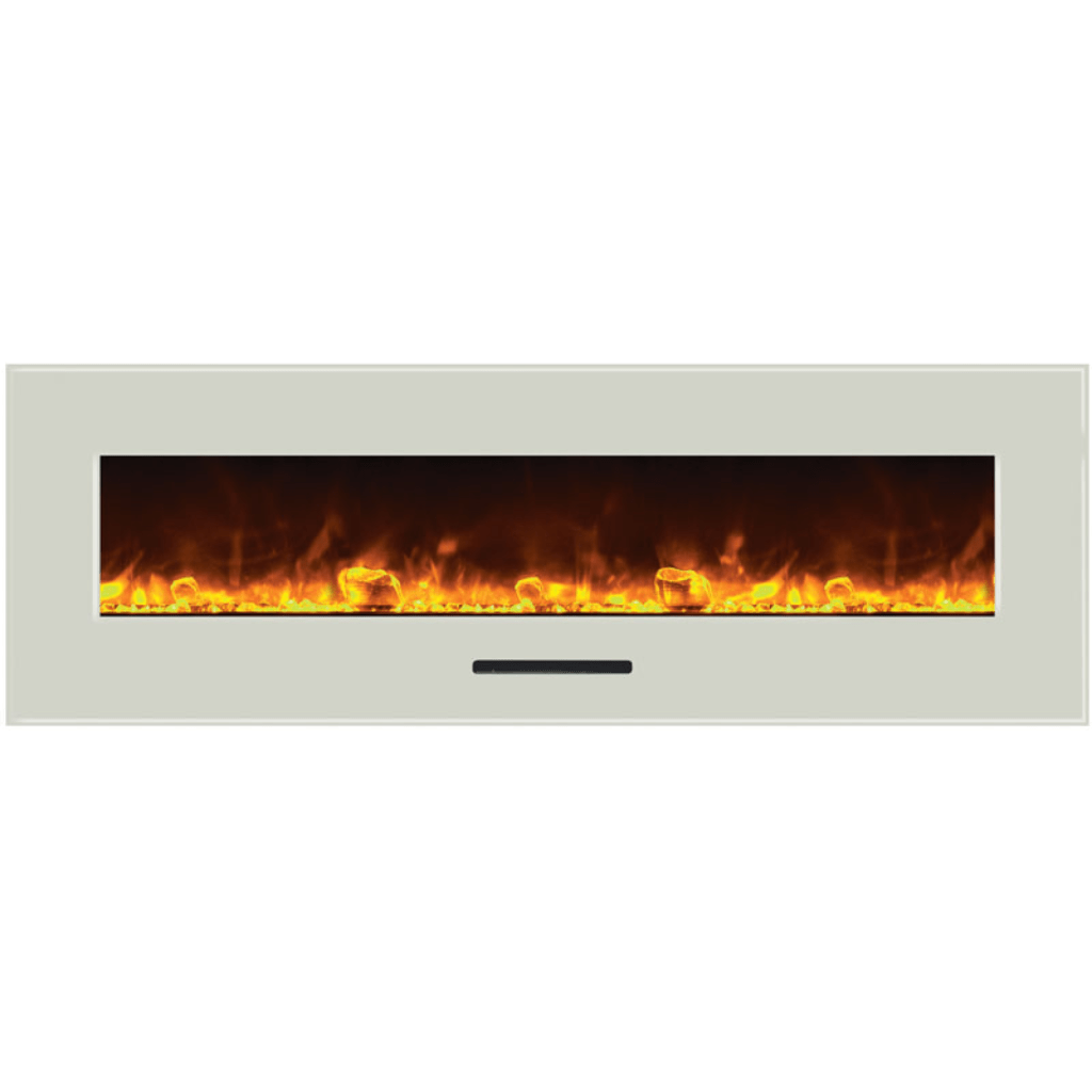 Amantii 60" Wall Mount/Flush Mount Electric Fireplace with Glass Surround