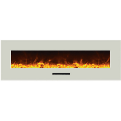 Amantii 60" Wall Mount/Flush Mount Electric Fireplace with Glass Surround