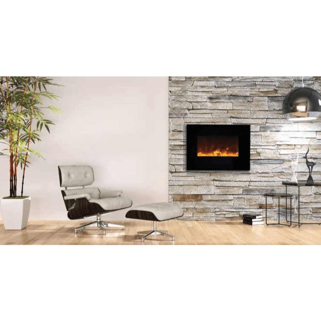 Amantii 60" Wall Mount/Flush Mount Electric Fireplace with Glass Surround