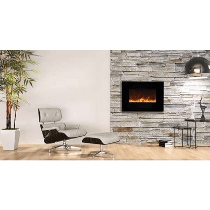Amantii 60" Wall Mount/Flush Mount Electric Fireplace with Glass Surround