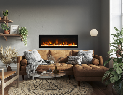 Amantii Fire & Ice Evolution Linear 50" WiFi Enabled Wall-Mounted Electric Fireplace