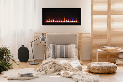 Amantii Fire & Ice Evolution Linear 60" WiFi Enabled Wall-Mounted Electric Fireplace