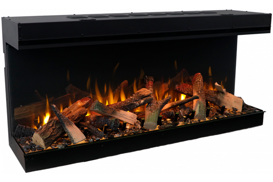 Amantii Fire & Ice LumaForest 75" 3-Sided WiFi-Enabled Built-in Electric Fireplace