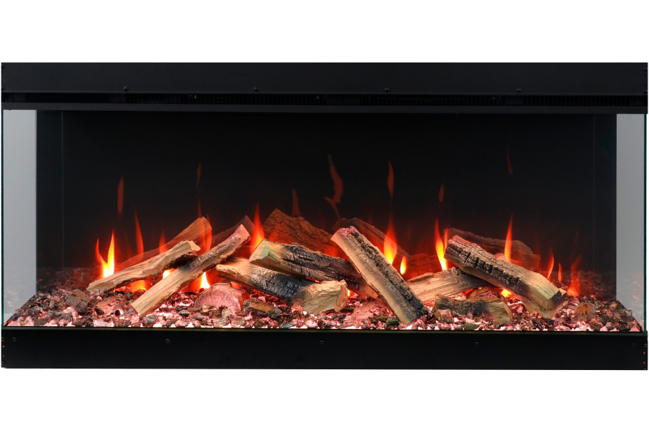 Amantii Fire & Ice LumaForest 75" 3-Sided WiFi-Enabled Built-in Electric Fireplace