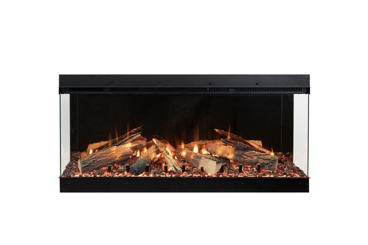 Amantii Fire & Ice LumaForest 75" 3-Sided WiFi-Enabled Built-in Electric Fireplace