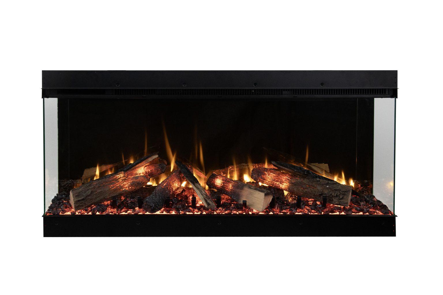 Amantii Fire & Ice LumaForest 75" 3-Sided WiFi-Enabled Built-in Electric Fireplace