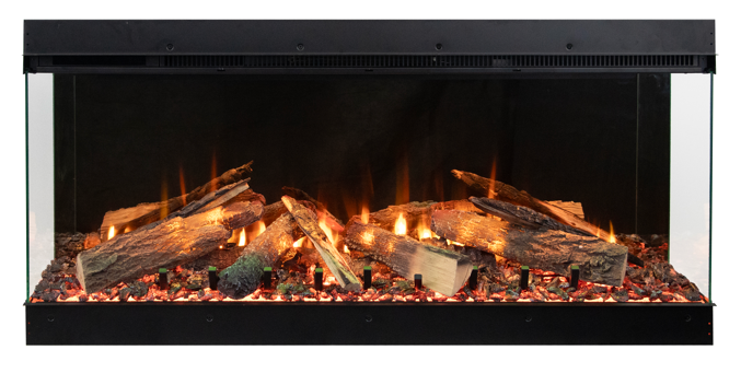 Amantii Fire & Ice LumaForest 75" 3-Sided WiFi-Enabled Built-in Electric Fireplace