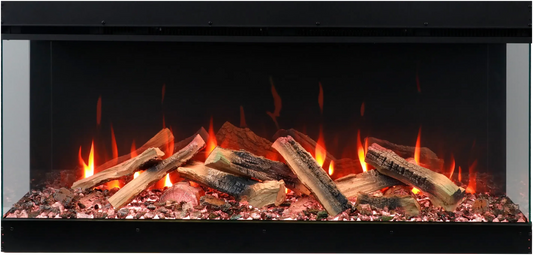 Amantii Fire & Ice LumaForest 75" 3-Sided WiFi-Enabled Built-in Electric Fireplace