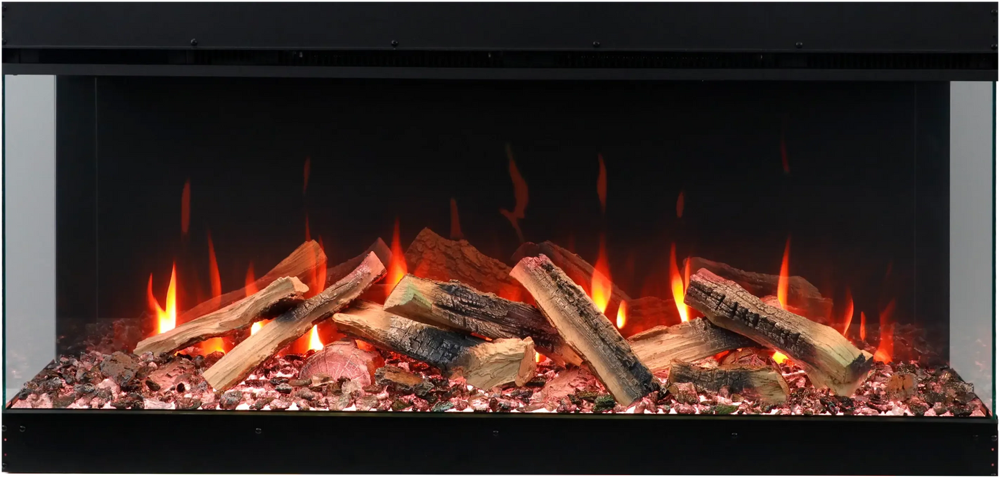 Amantii Fire & Ice LumaForest 75" 3-Sided WiFi-Enabled Built-in Electric Fireplace