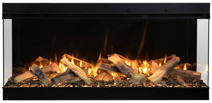 Amantii Fire & Ice LumaForest 75" 3-Sided WiFi-Enabled Built-in Electric Fireplace
