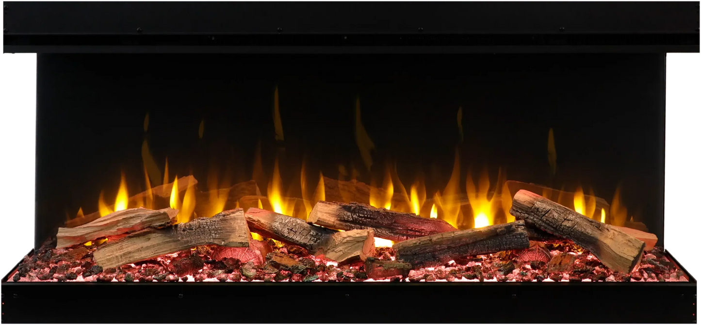 Amantii Fire & Ice LumaForest 75" 3-Sided WiFi-Enabled Built-in Electric Fireplace