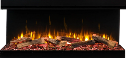 Amantii Fire & Ice LumaForest 75" 3-Sided WiFi-Enabled Built-in Electric Fireplace