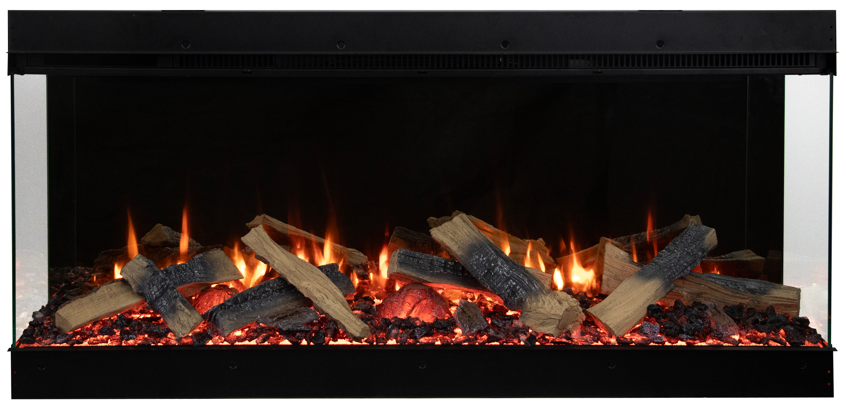 Amantii Fire & Ice LumaForest 75" 3-Sided WiFi-Enabled Built-in Electric Fireplace
