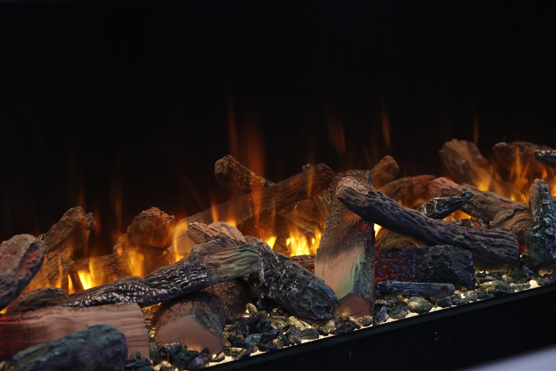 Amantii Fire & Ice LumaForest 75" 3-Sided WiFi-Enabled Built-in Electric Fireplace