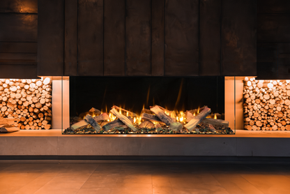 Amantii Fire & Ice LumaForest 75" 3-Sided WiFi-Enabled Built-in Electric Fireplace