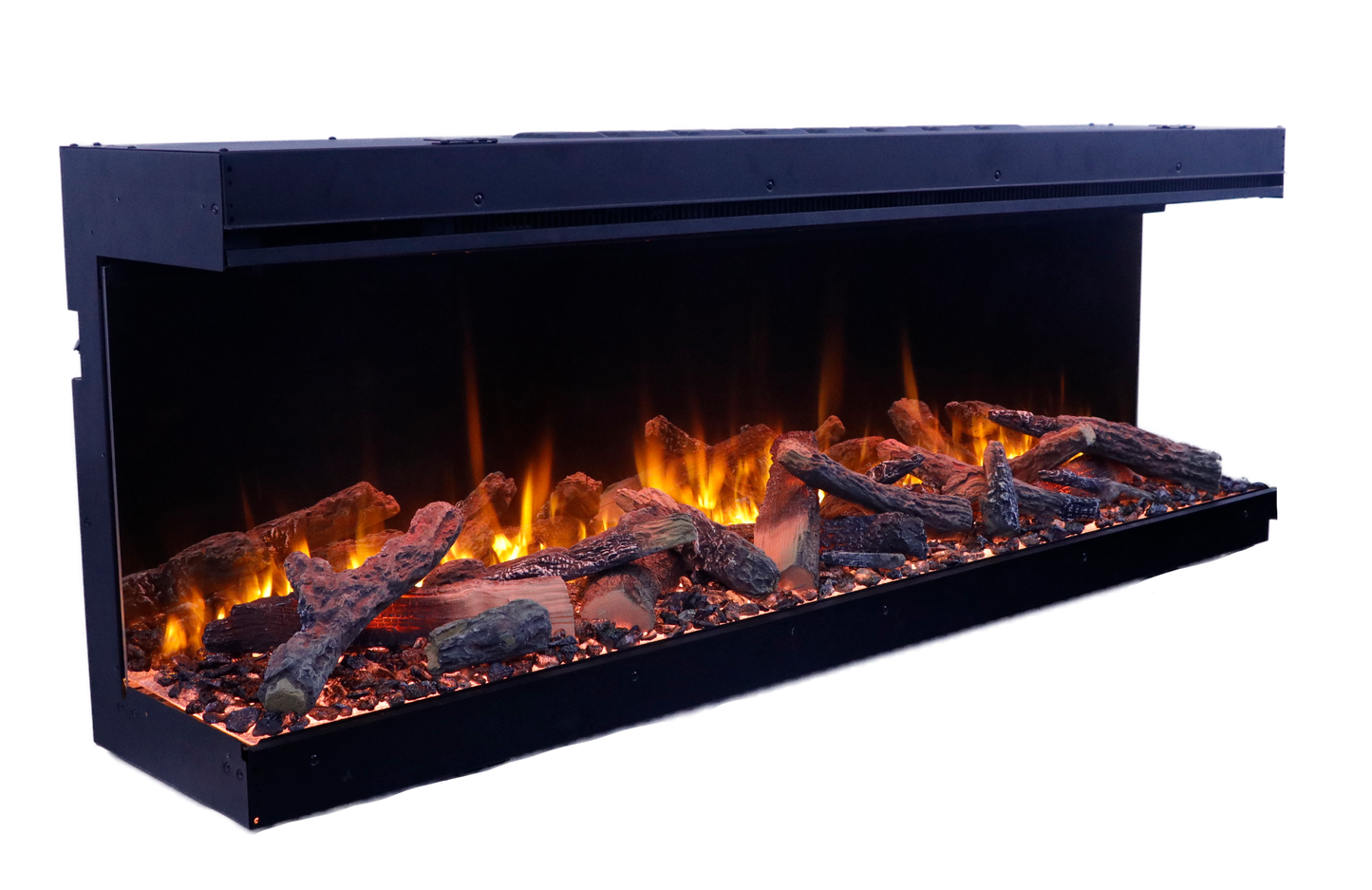 Amantii Fire & Ice LumaForest 75" 3-Sided WiFi-Enabled Built-in Electric Fireplace