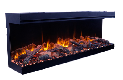 Amantii Fire & Ice LumaForest 75" 3-Sided WiFi-Enabled Built-in Electric Fireplace
