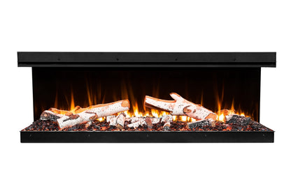Amantii Fire & Ice LumaForest 75" 3-Sided WiFi-Enabled Built-in Electric Fireplace