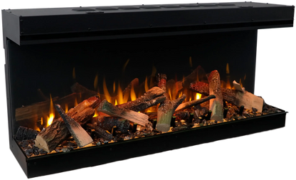 Amantii Fire & Ice LumaForest 75" 3-Sided WiFi-Enabled Built-in Electric Fireplace