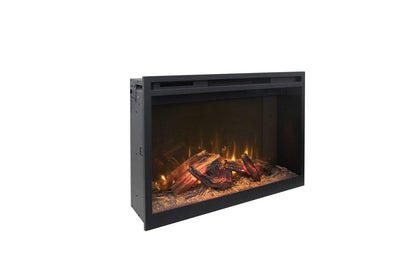 Amantii Fire & Ice RusticStone 36" WiFi-Enabled Built-in Electric Fireplace Insert