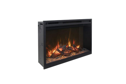Amantii Fire & Ice RusticStone 36" WiFi-Enabled Built-in Electric Fireplace Insert