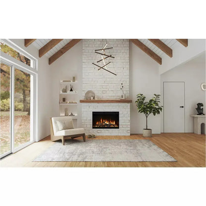 Amantii Fire & Ice RusticStone 36" WiFi-Enabled Built-in Electric Fireplace Insert