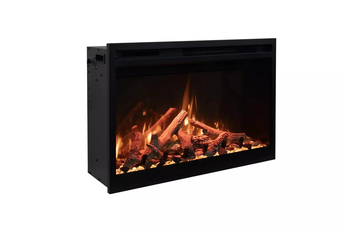 Amantii Fire & Ice RusticStone 36" WiFi-Enabled Built-in Electric Fireplace Insert