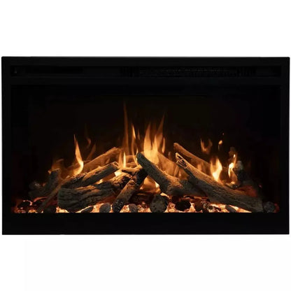 Amantii Fire & Ice RusticStone 36" WiFi-Enabled Built-in Electric Fireplace Insert