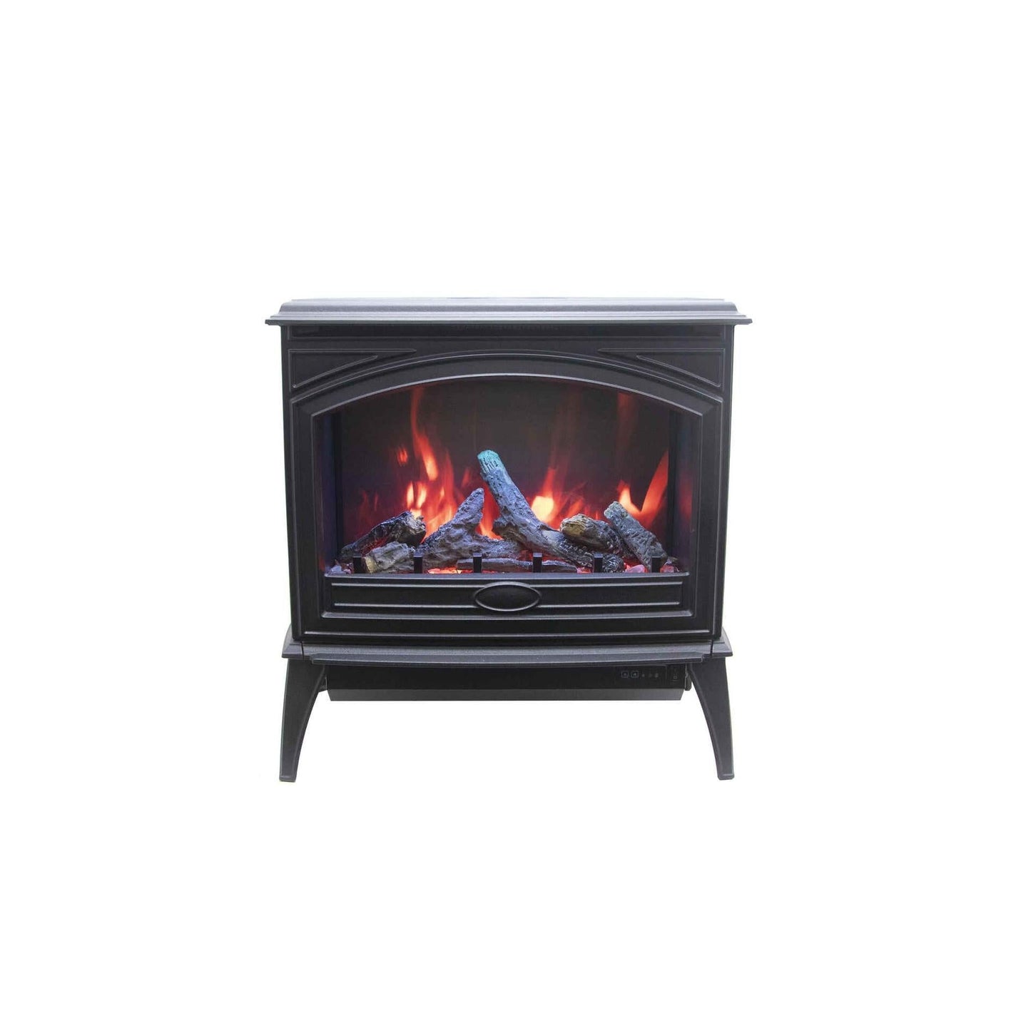 Amantii Lynwood Cast Iron E-70 Freestanding Electric Stove With Birch Log Set