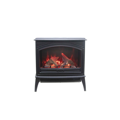 Amantii Lynwood Cast Iron E-70 Freestanding Electric Stove With Birch Log Set