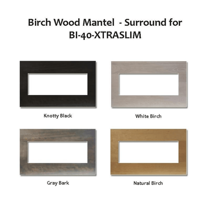 Amantii Natural Birch Wooden Mantel Surround for Panorama 40" Extra Slim Fireplace