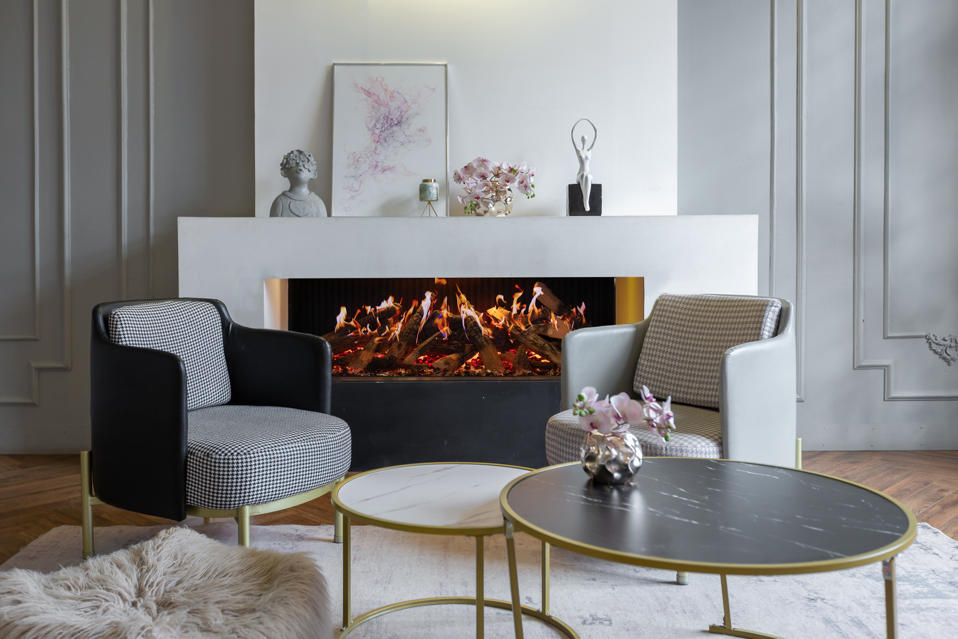 Amantii Signature MultiView Holo 55" 3-Sided Indoor Electric Fireplace