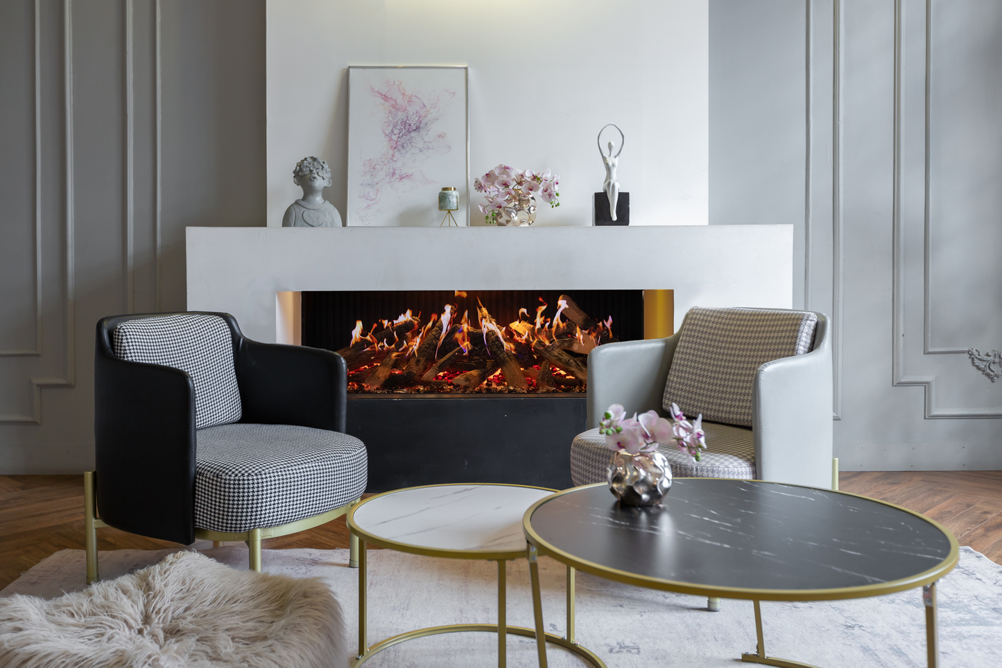Amantii Signature MultiView Holo 55" 3-Sided Indoor Electric Fireplace