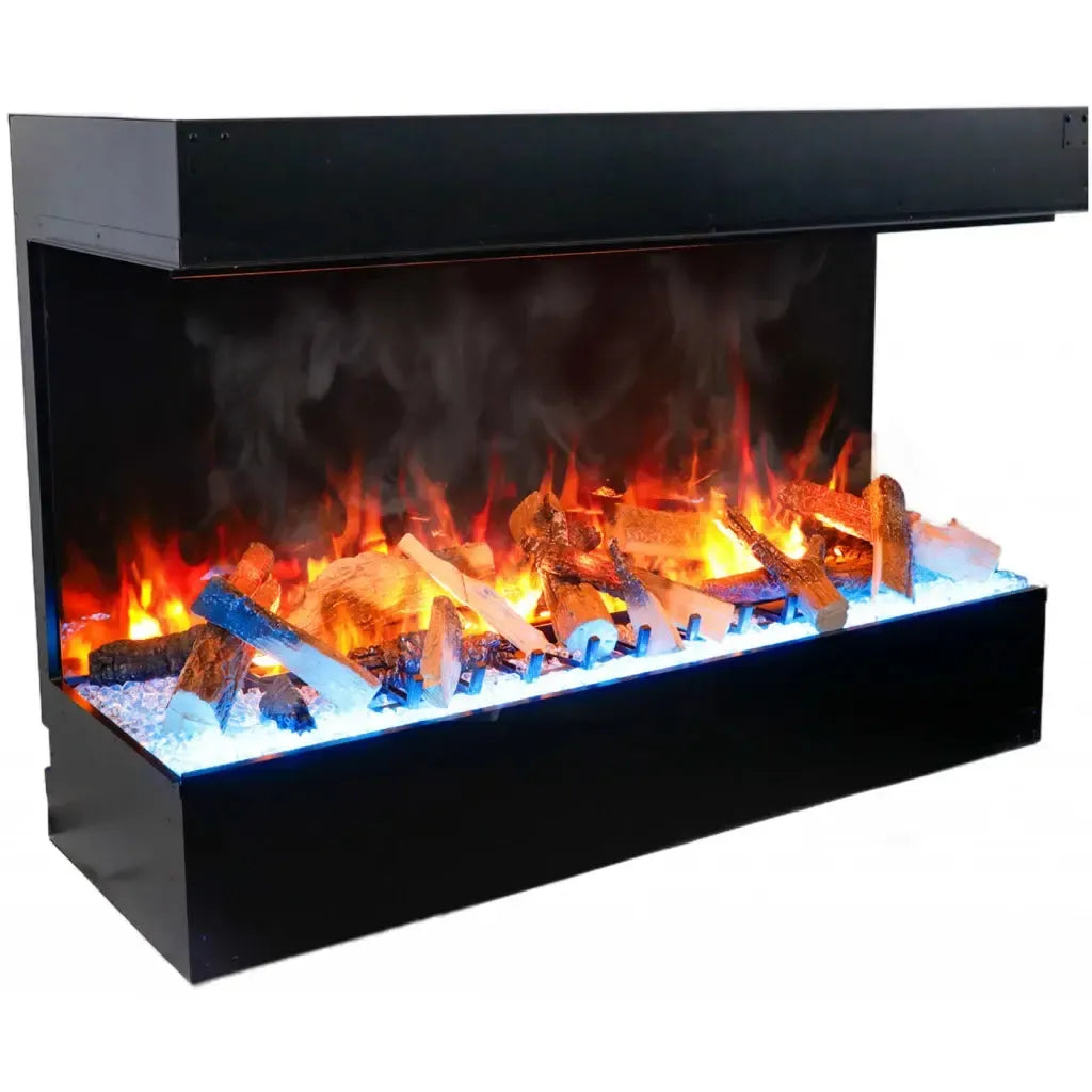 Amantii Signature TruView Series 75" Indoor/Outdoor 3-Sided Built-in Electric Fireplace Featuring Optimyst Technology by Dimplex