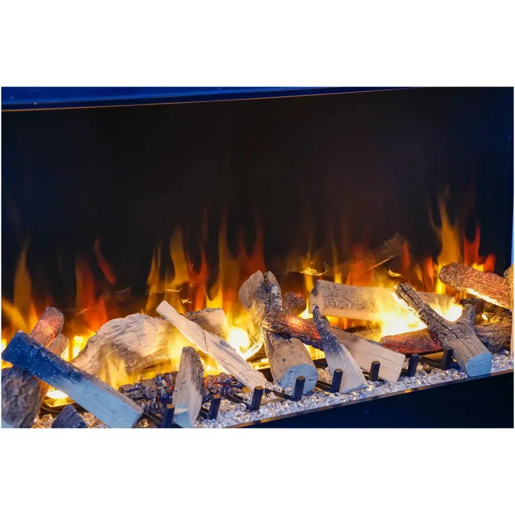 Amantii Signature TruView Series 75" Indoor/Outdoor 3-Sided Built-in Electric Fireplace Featuring Optimyst Technology by Dimplex