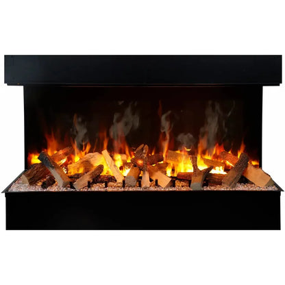 Amantii Signature TruView Series 75" Indoor/Outdoor 3-Sided Built-in Electric Fireplace Featuring Optimyst Technology by Dimplex