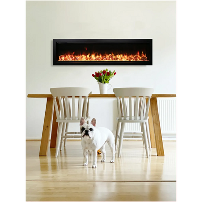 Amantii Symmetry Bespoke 34" Indoor / Outdoor Built-in Clean Face Smart Electric Fireplace