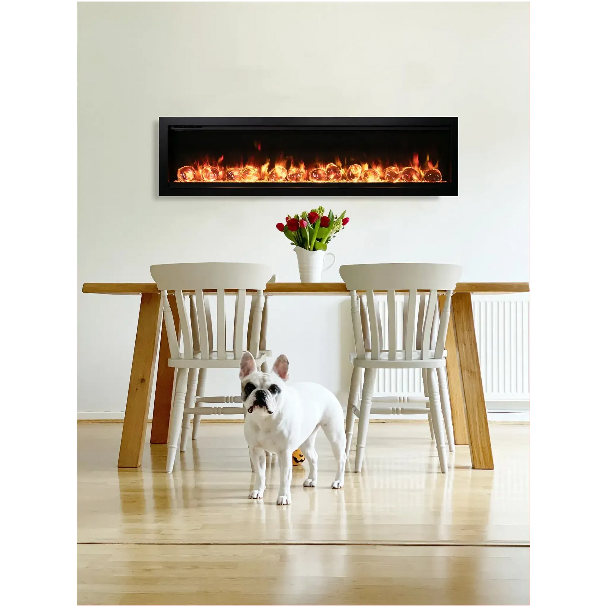 Amantii Symmetry Bespoke 34" Indoor / Outdoor Built-in Clean Face Smart Electric Fireplace